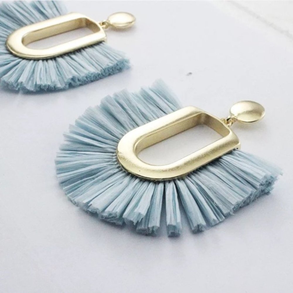 Anthropologie Multicolor Fan Earrings - Picture 10 of 11